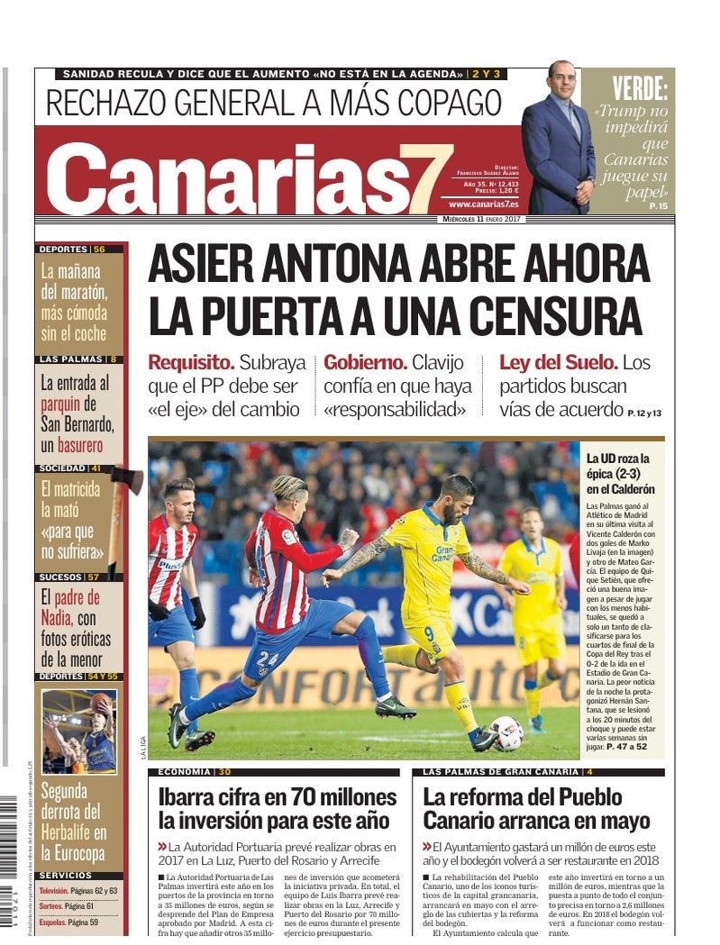 Portada Canarias7 11-01-2017