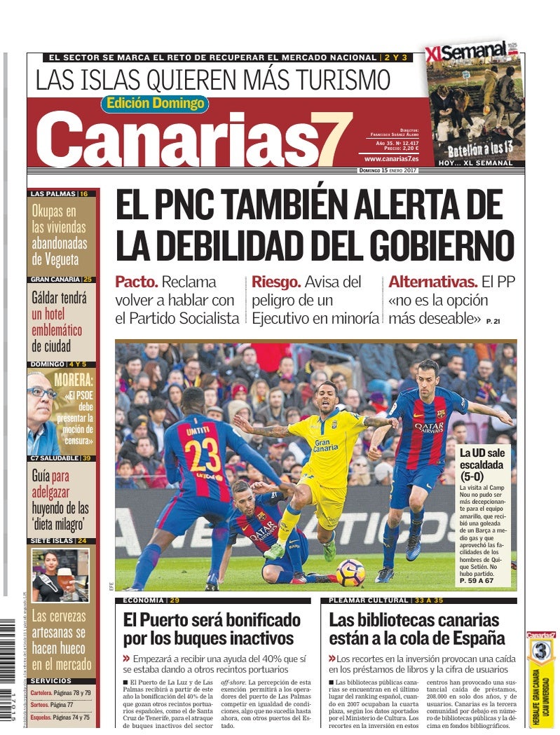 Portada Canarias7 15-01-2017