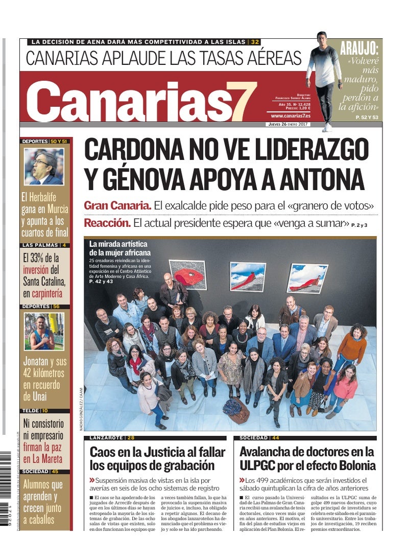 Portada Canarias7 26-01-2017