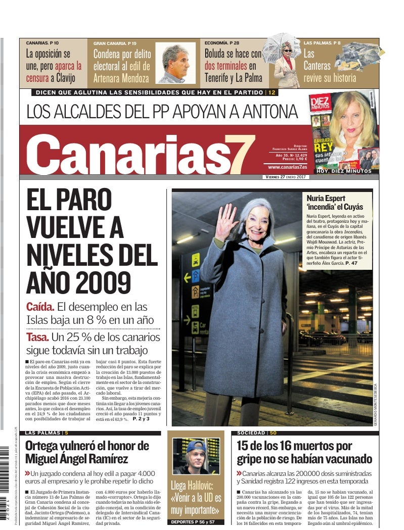 Portada Canarias7 27-01-2017
