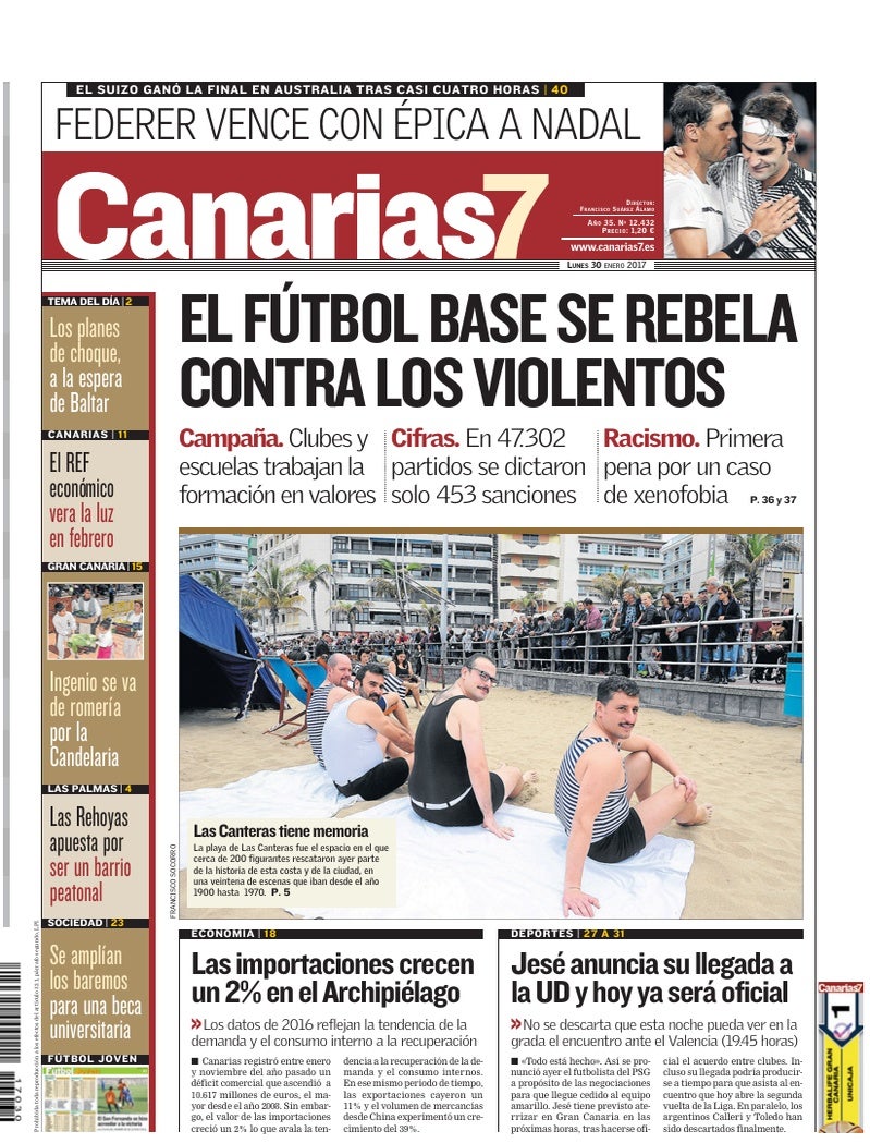 Portada Canarias7 30-01-2017