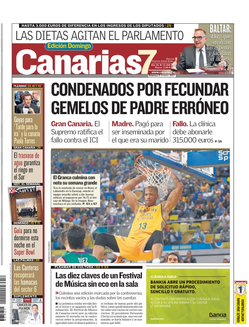 Portada Canarias7 05-02-2017