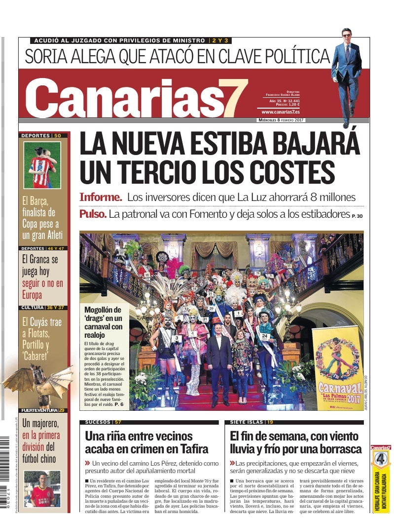Portada Canarias7 08-02-2017
