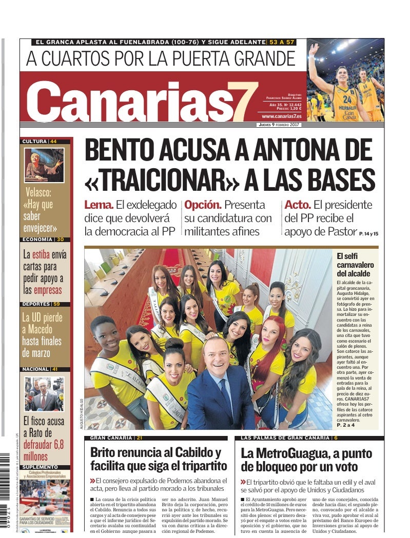 Portada Canarias7 09-02-2017