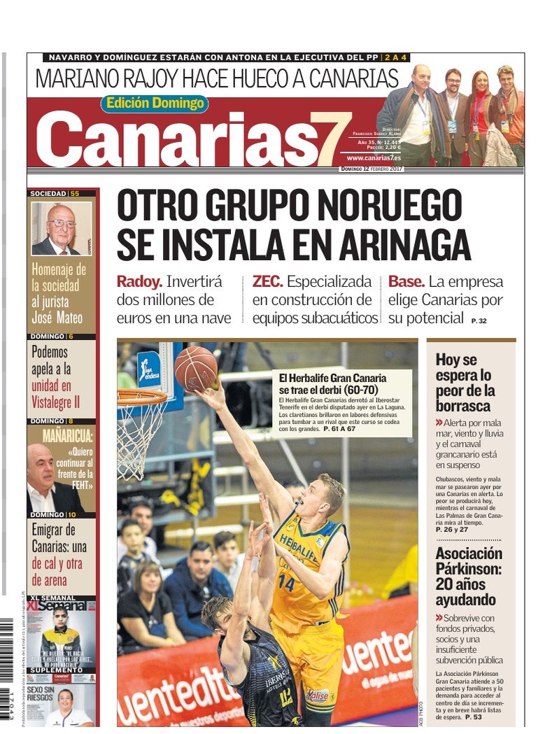 Portada Canarias7 12-02-2017