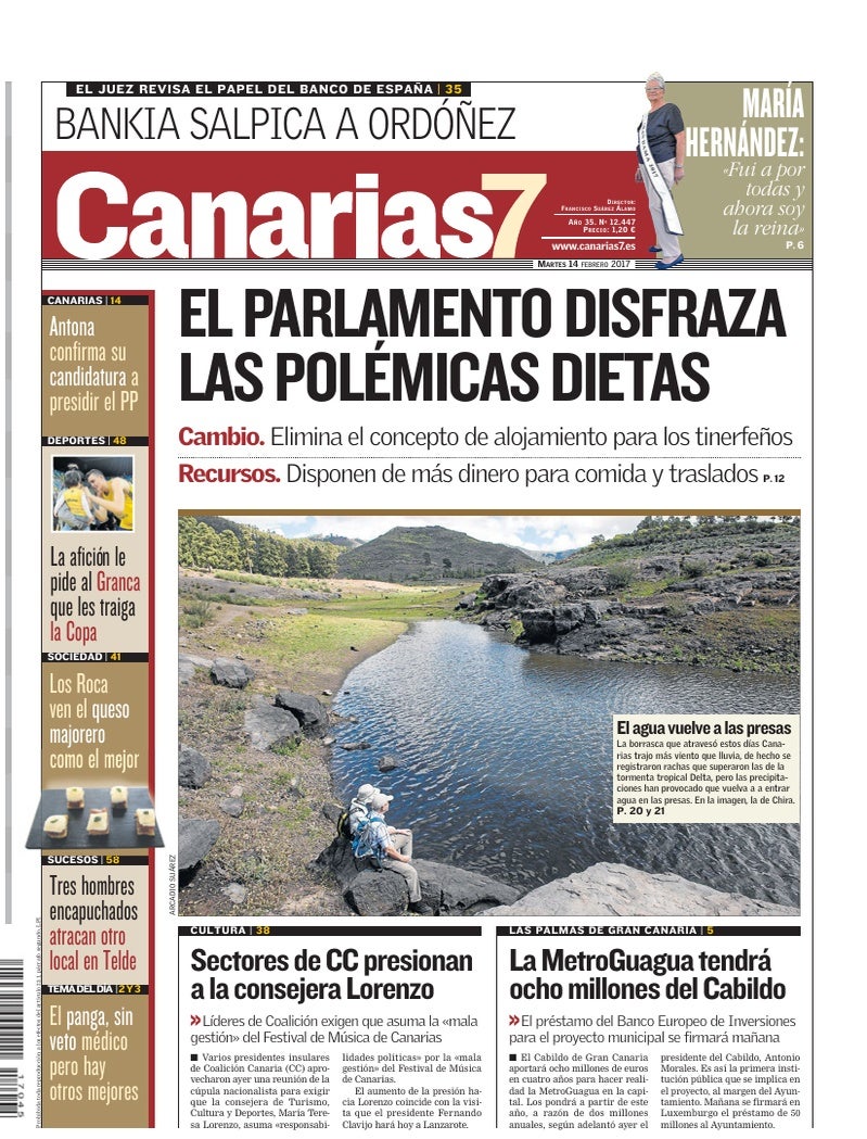 Portada Canarias7 14-02-2017