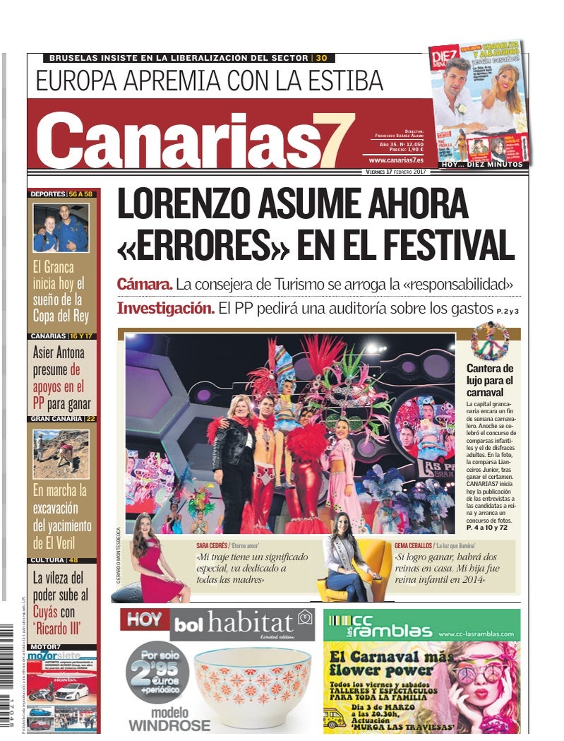 Portada Canarias7 17-02-2017