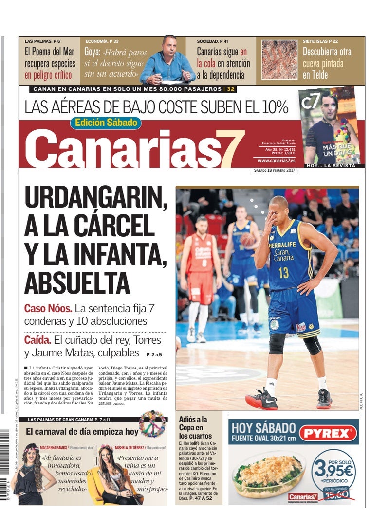 Portada Canarias7 18-02-2017