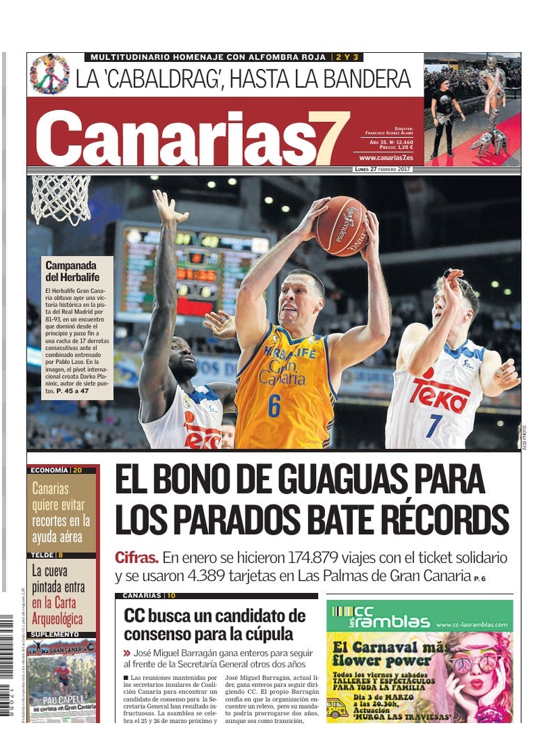 Portada Canarias7 27-02-2017