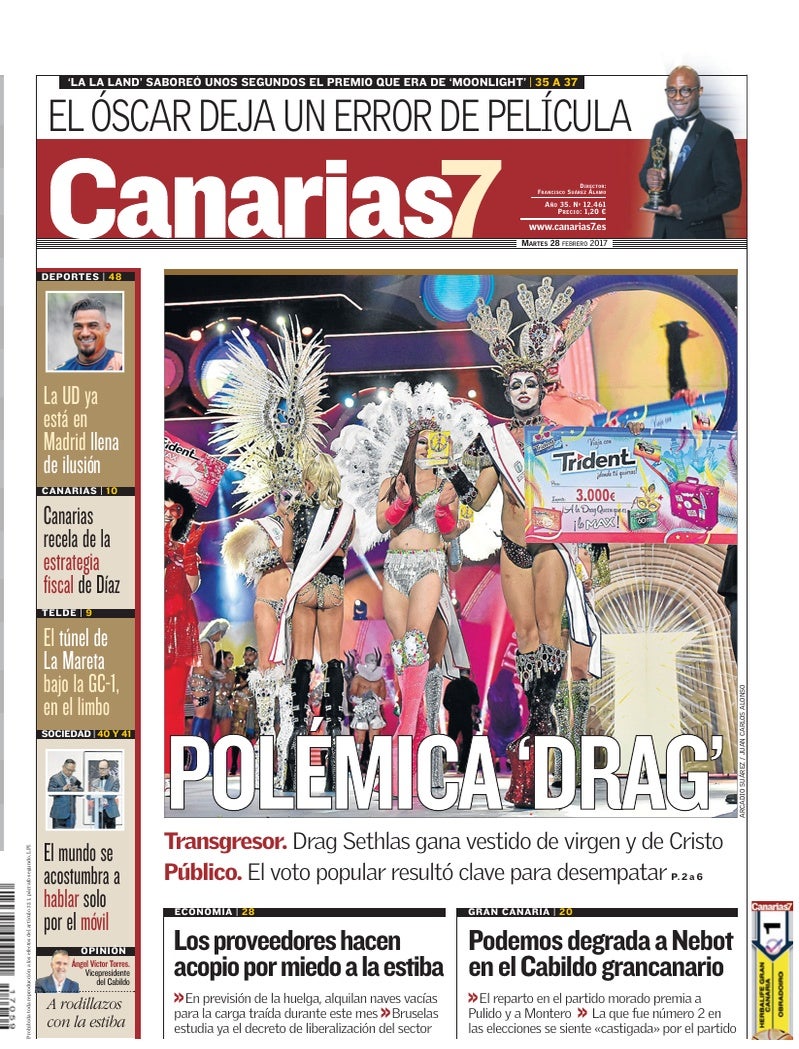 Portada Canarias7 28-02-2017