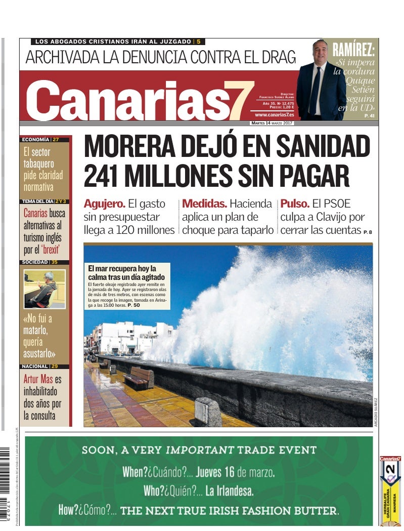 Portada Canarias7 14-03-2017