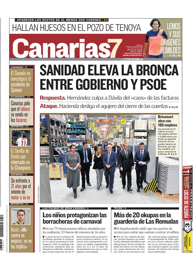 Portada Canarias7 15-03-2017