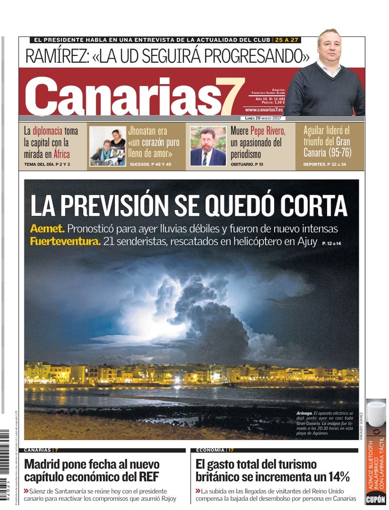 Portada Canarias7 20-03-2017