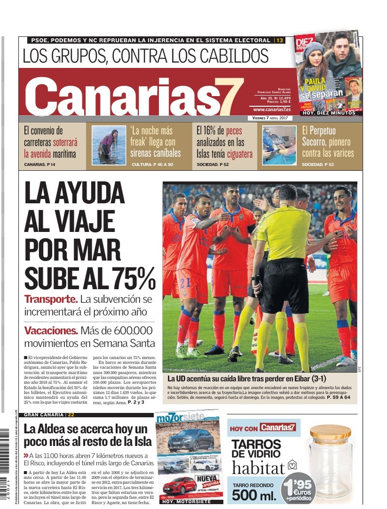 Portada Canarias7 07-04-2017