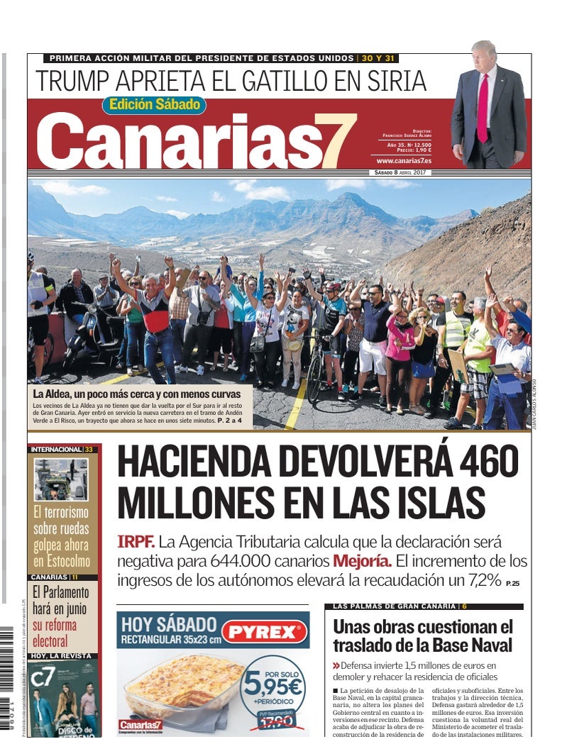 Portada Canarias7 08-04-2017