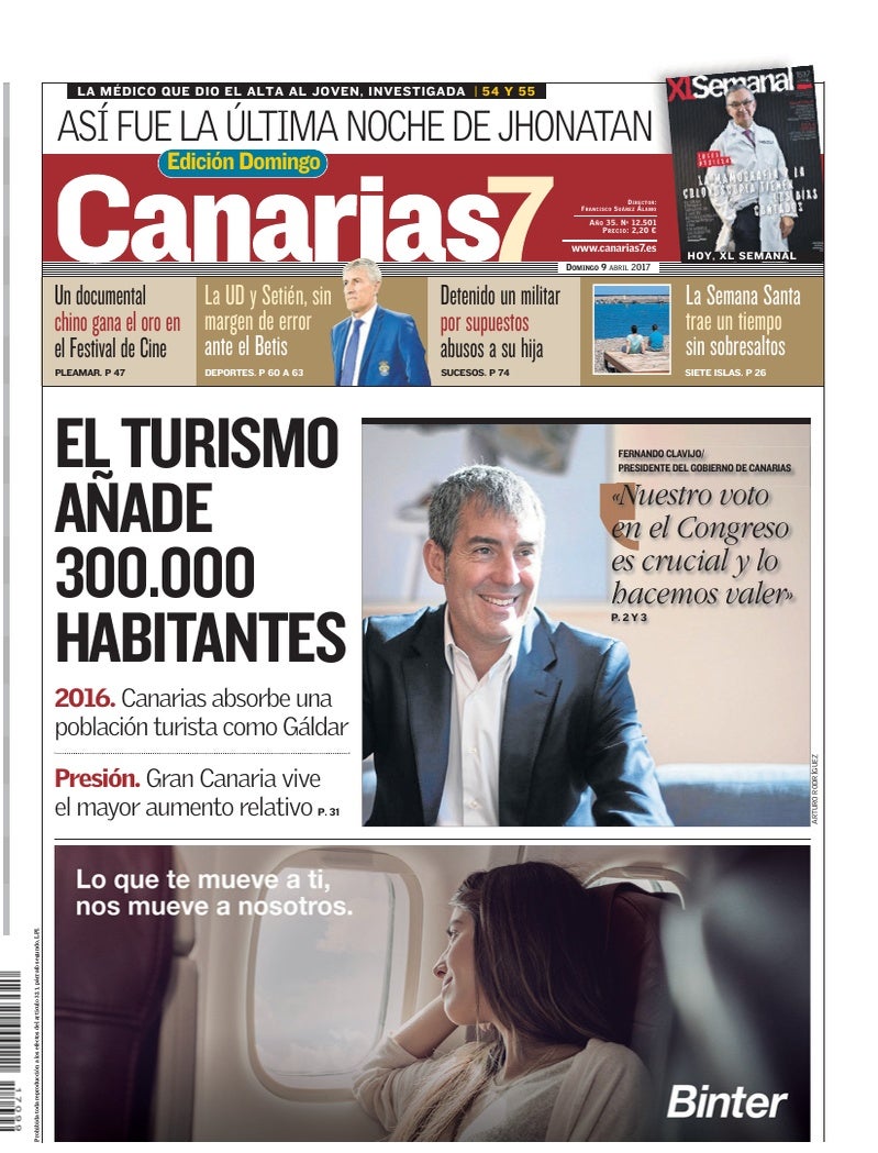 Portada Canarias7 09-04-2017