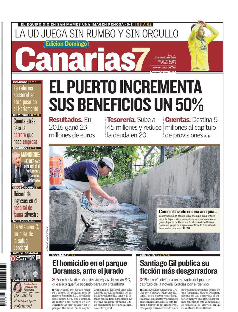 Portada Canarias7 16-04-2017