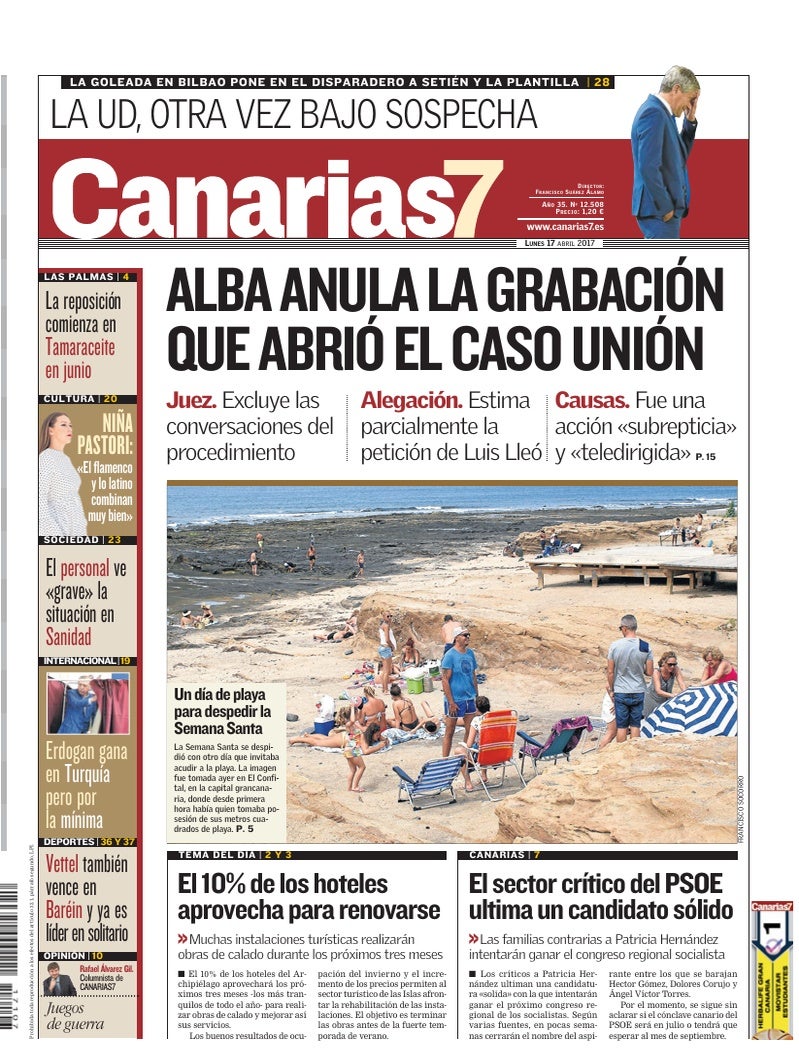 Portada Canarias7 17-04-2017