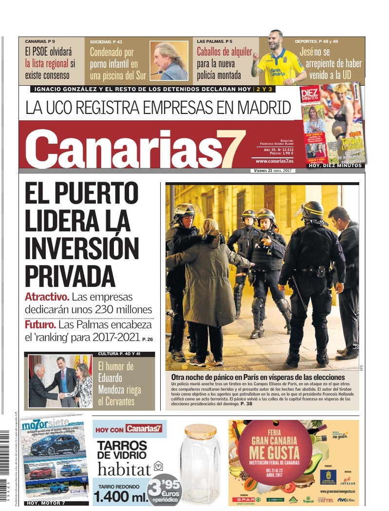 Portada Canarias7 21-04-2017