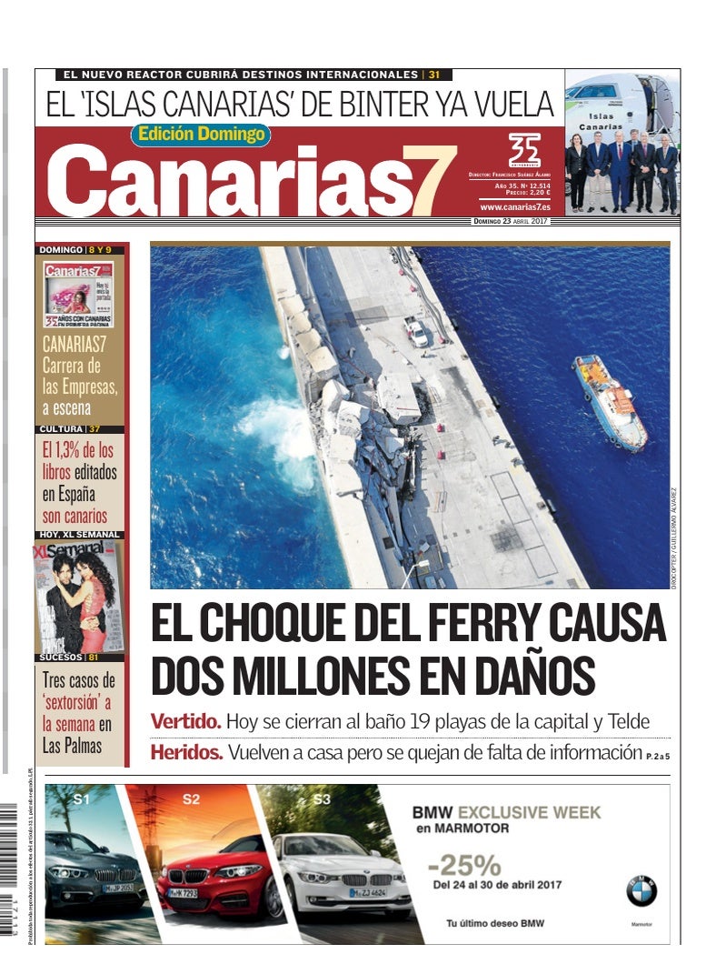 Portada Canarias7 23-04-2017