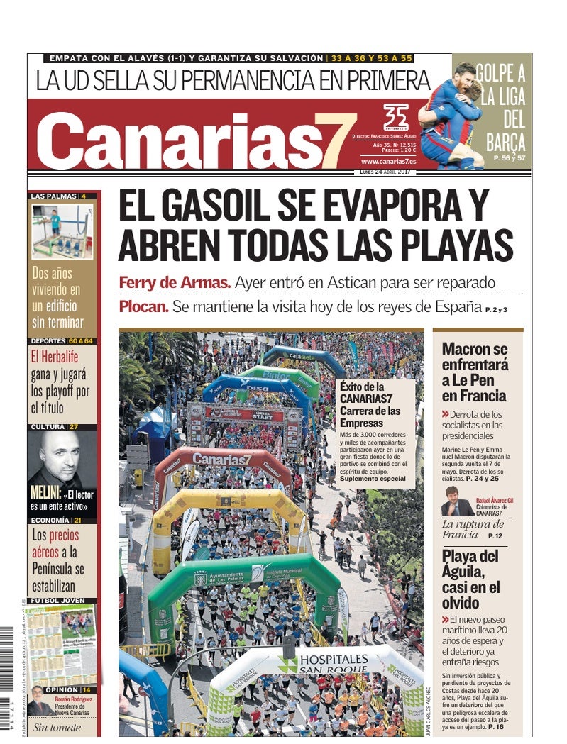 Portada Canarias7 24-04-2017