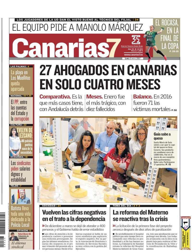 Portada Canarias7 01-05-2017