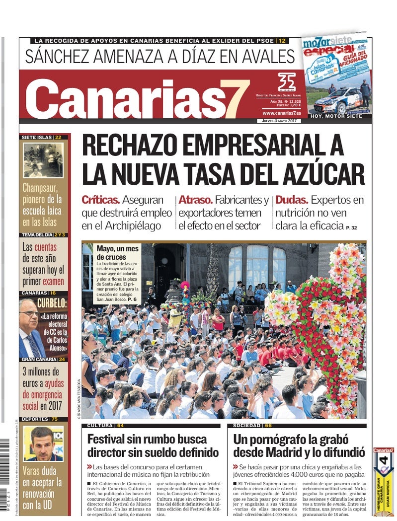 Portada Canarias7 04-05-2017