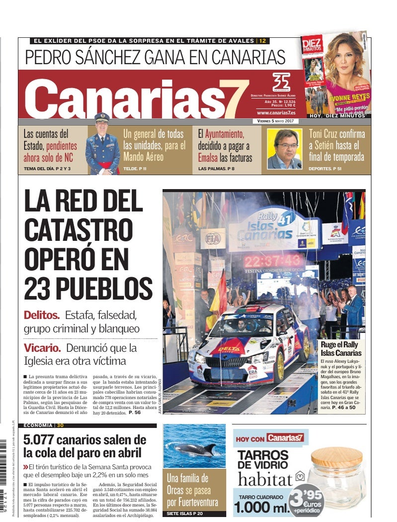 Portada Canarias7 05-05-2017