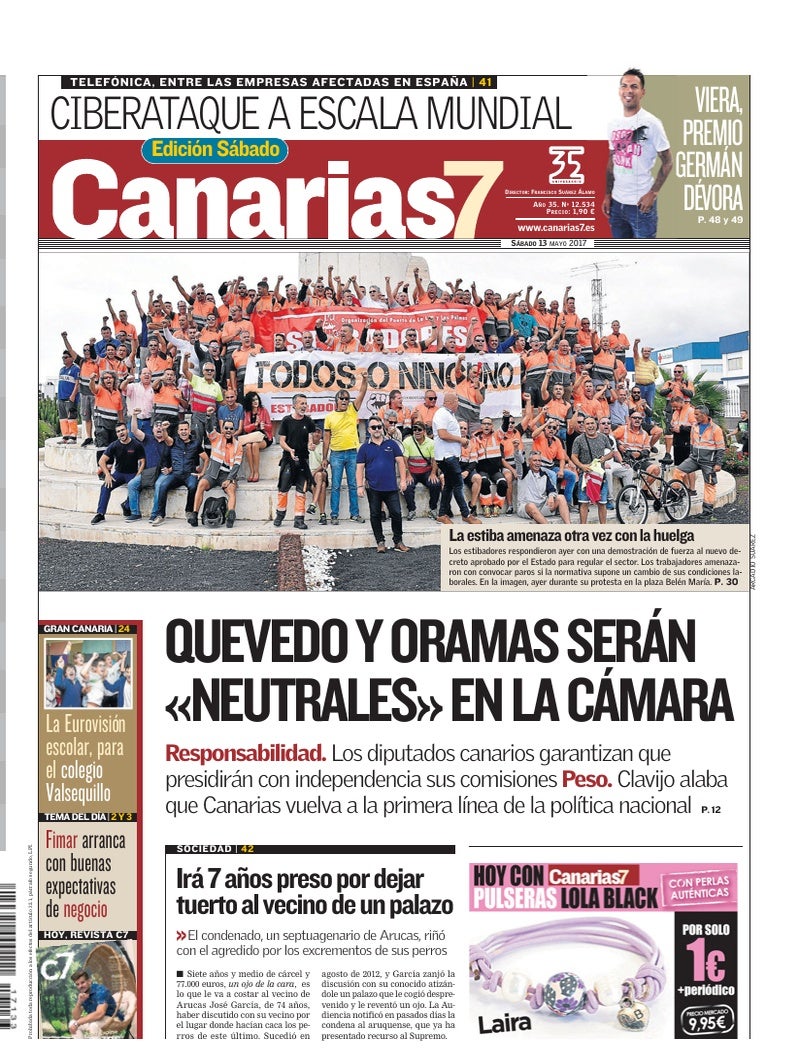 Portada Canarias7 13-05-2017