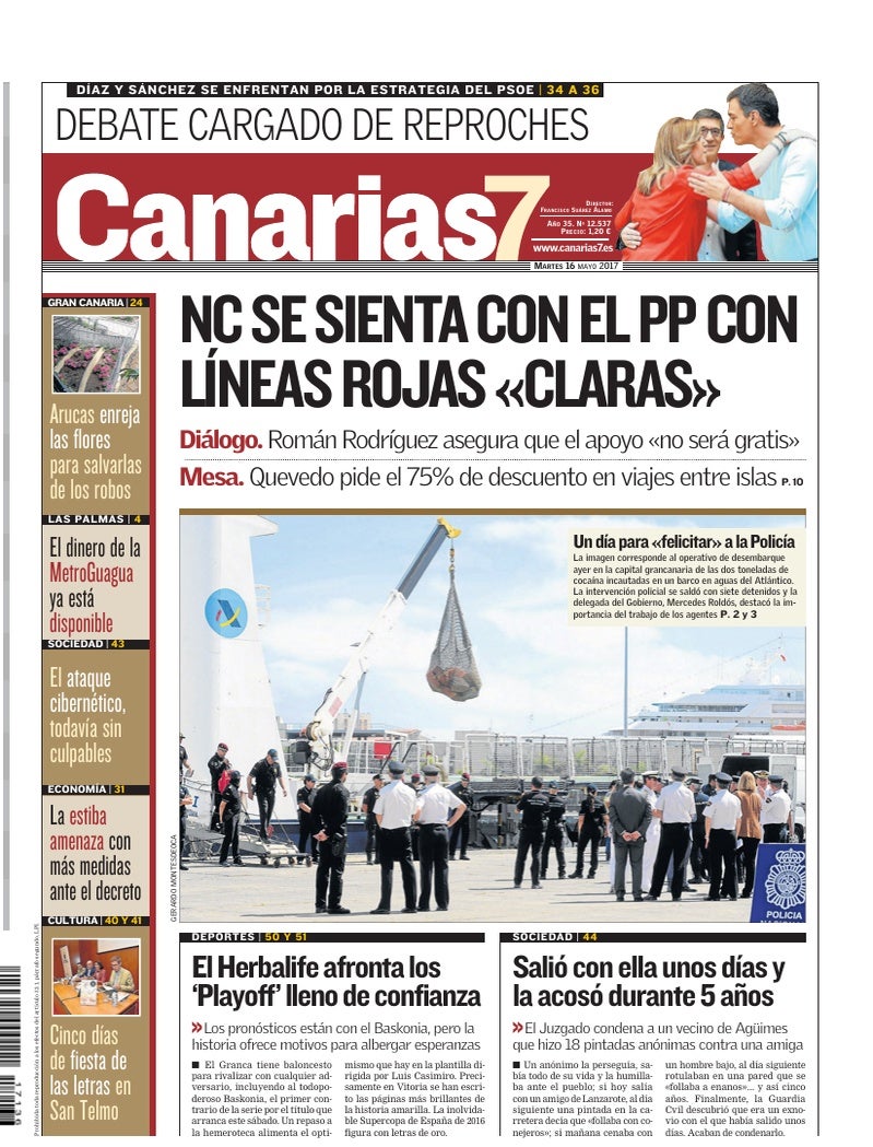 Portada Canarias7 16-05-2017