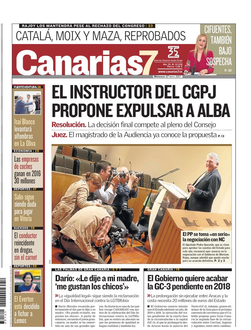 Portada Canarias7 17-05-2017