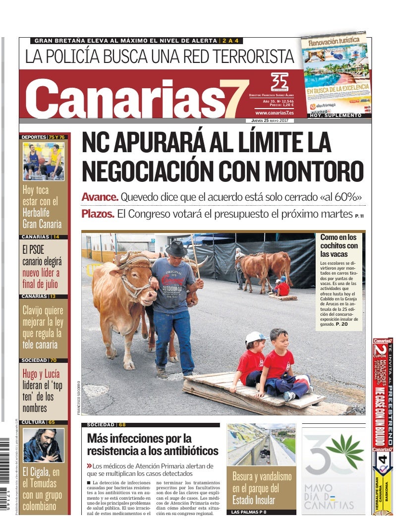 Portada Canarias7 25-05-2017
