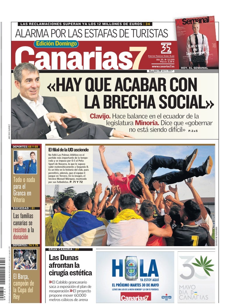 Portada Canarias7 28-05-2017
