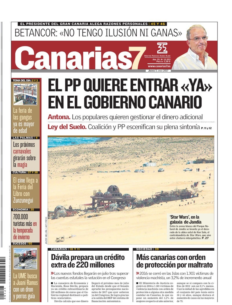 Portada Canarias7 01-06-2017