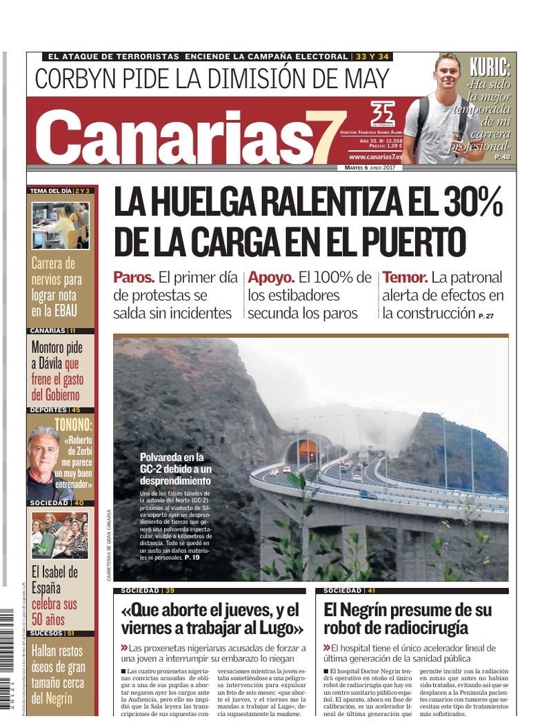 Portada Canarias7 06-06-2017