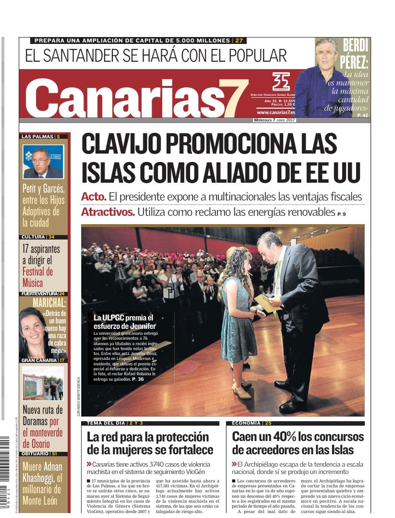 Portada Canarias7 07-06-2017
