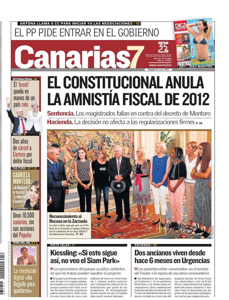 Portada Canarias7 09-06-2017