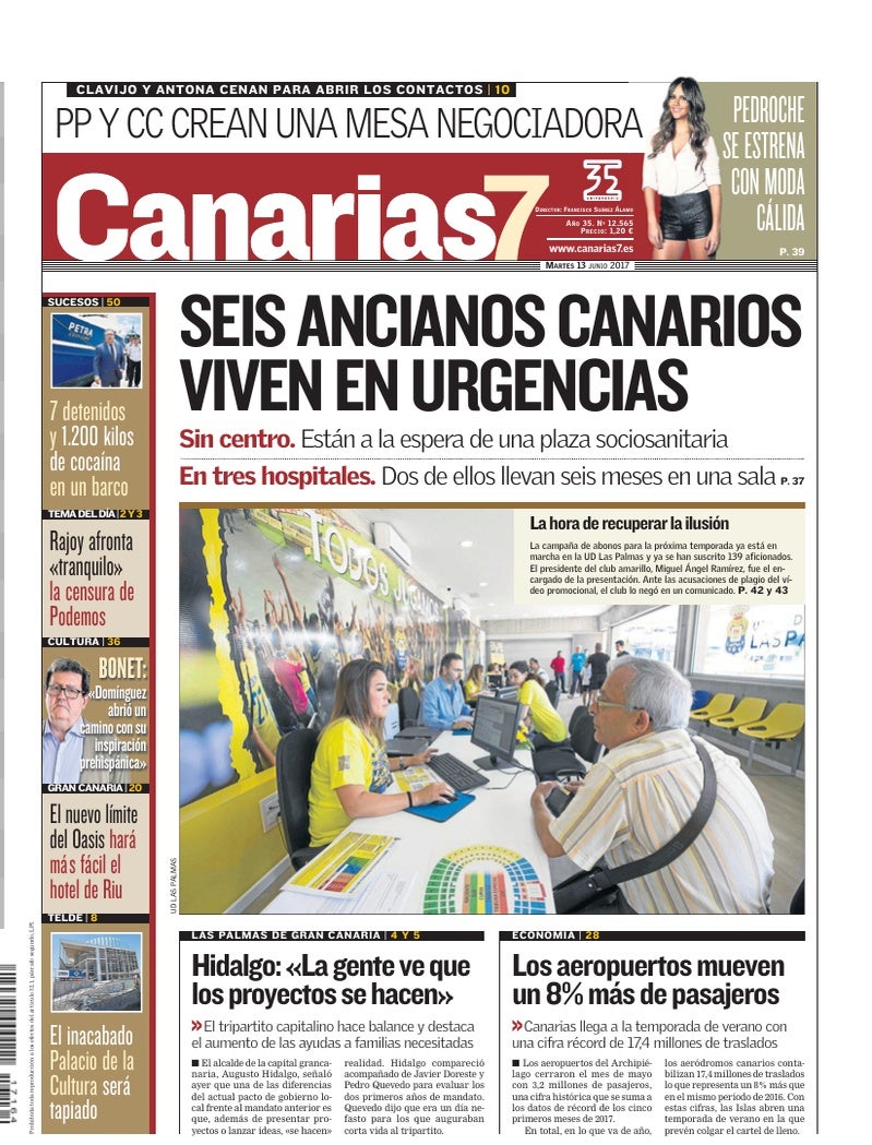 Portada Canarias7 13-06-2017
