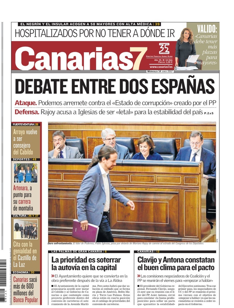 Portada Canarias7 14-06-2017