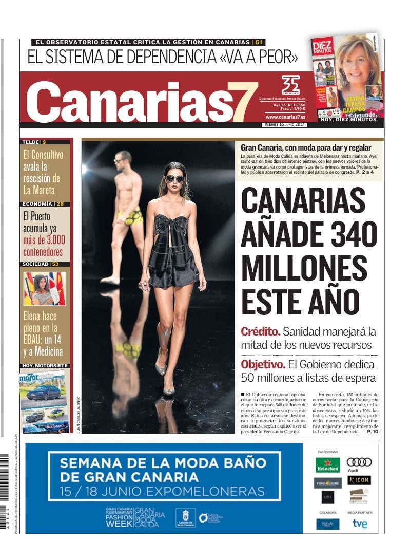 Portada Canarias7 16-06-2017