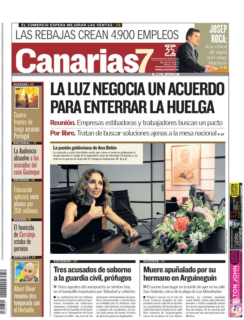 Portada Canarias7 20-06-2017