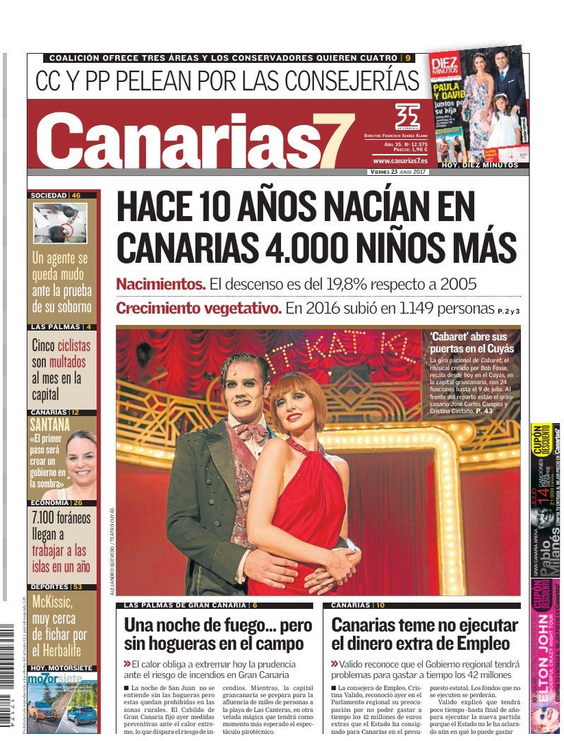 Portada Canarias7 23-06-2017