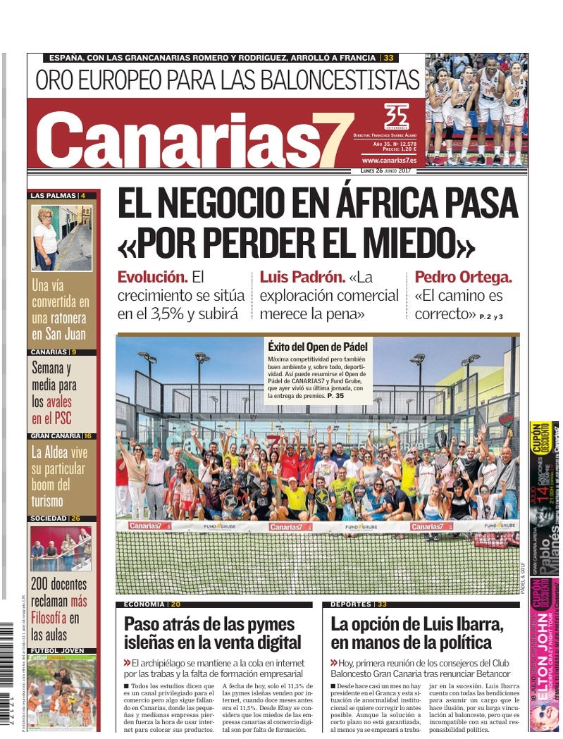Portada Canarias7 26-06-2017