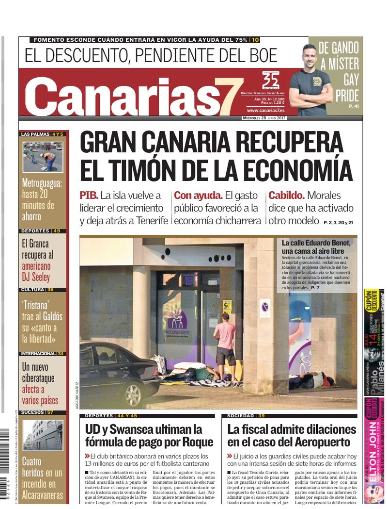 Portada Canarias7 28-06-2017