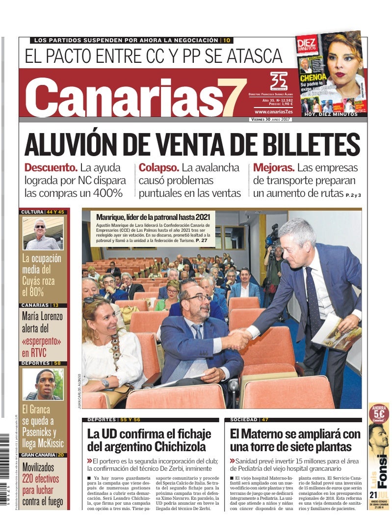Portada Canarias7 30-06-2017