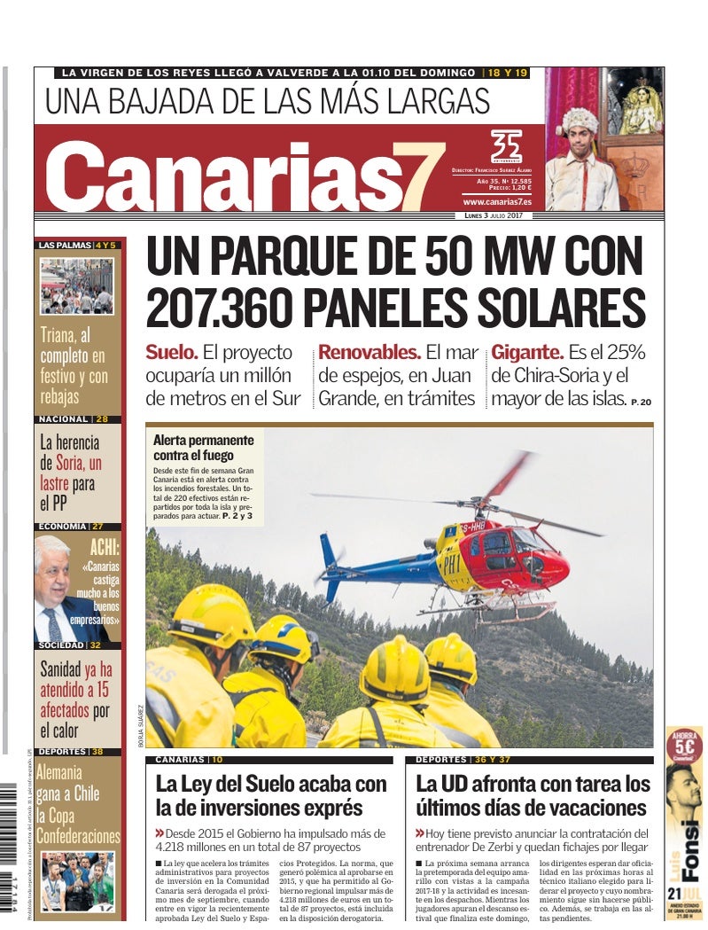 Portada Canarias7 03-07-2017