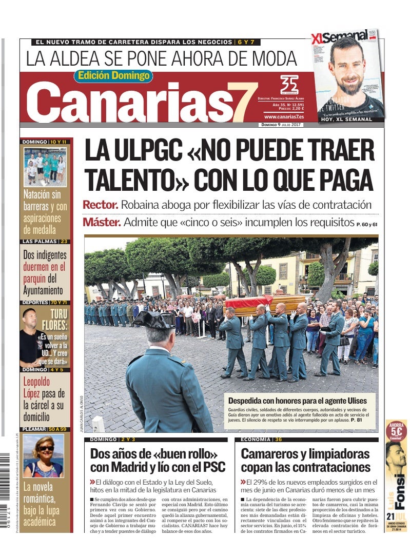 Portada Canarias7 09-07-2017
