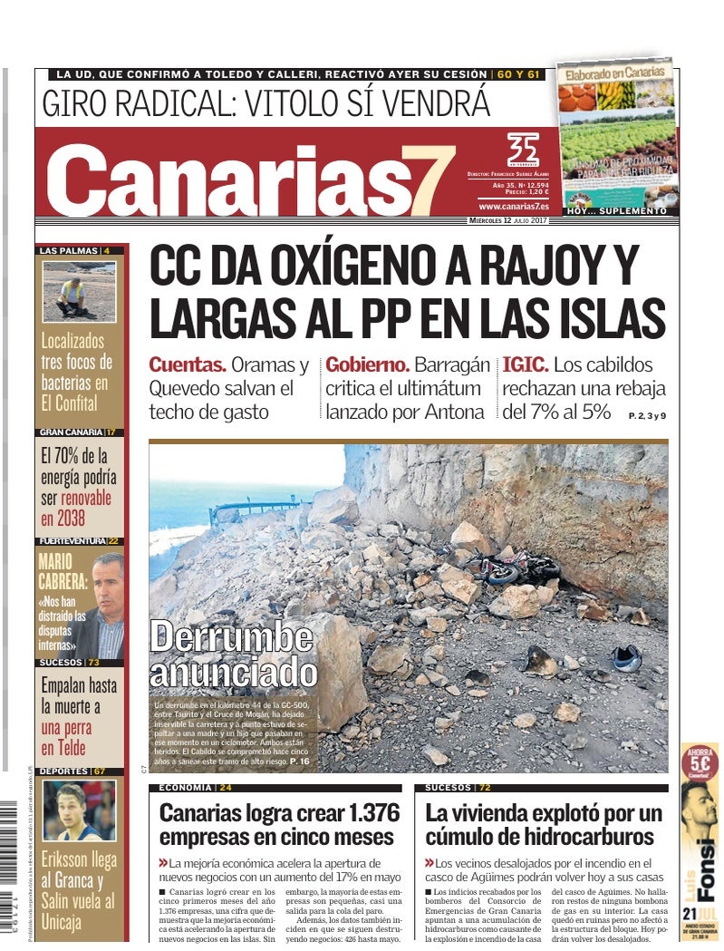 Portada Canarias7 12-07-2017