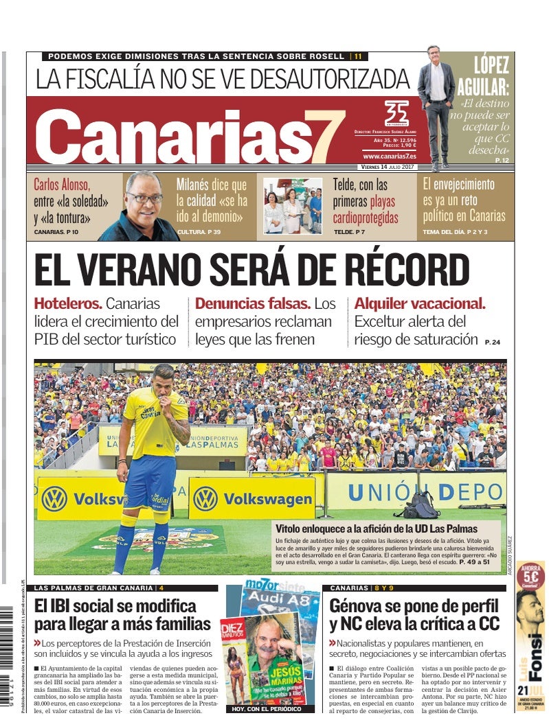 Portada Canarias7 14-07-2017