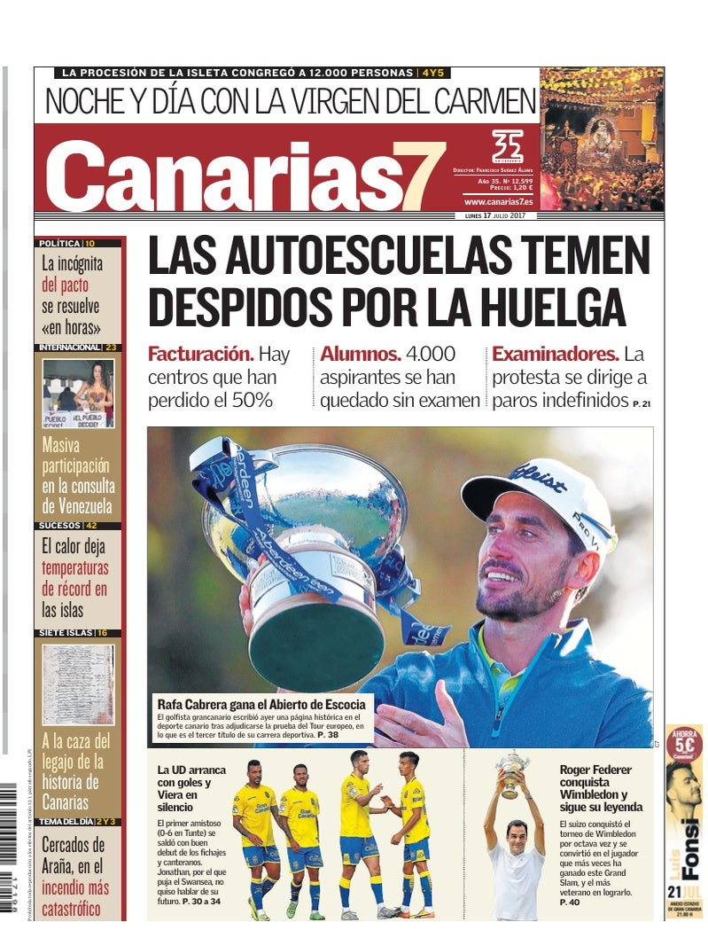Portada Canarias7 17-07-2017